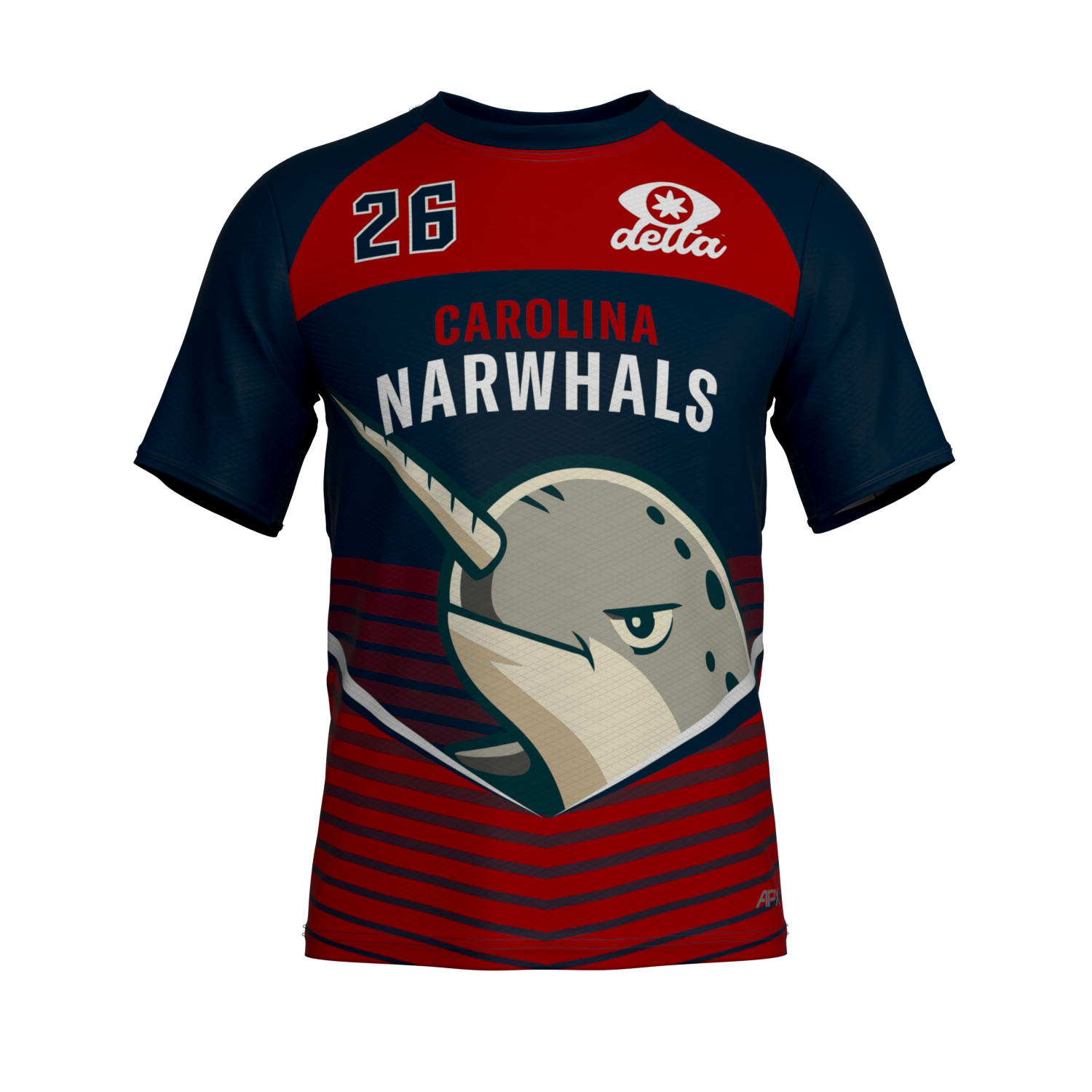Customized Carolina Narwhals Alt Jersey from BE Ultimate