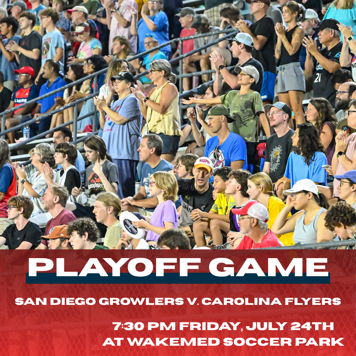 Carolina Flyers vs. San Diego Growlers 2026 South Division VIP Playoff Package